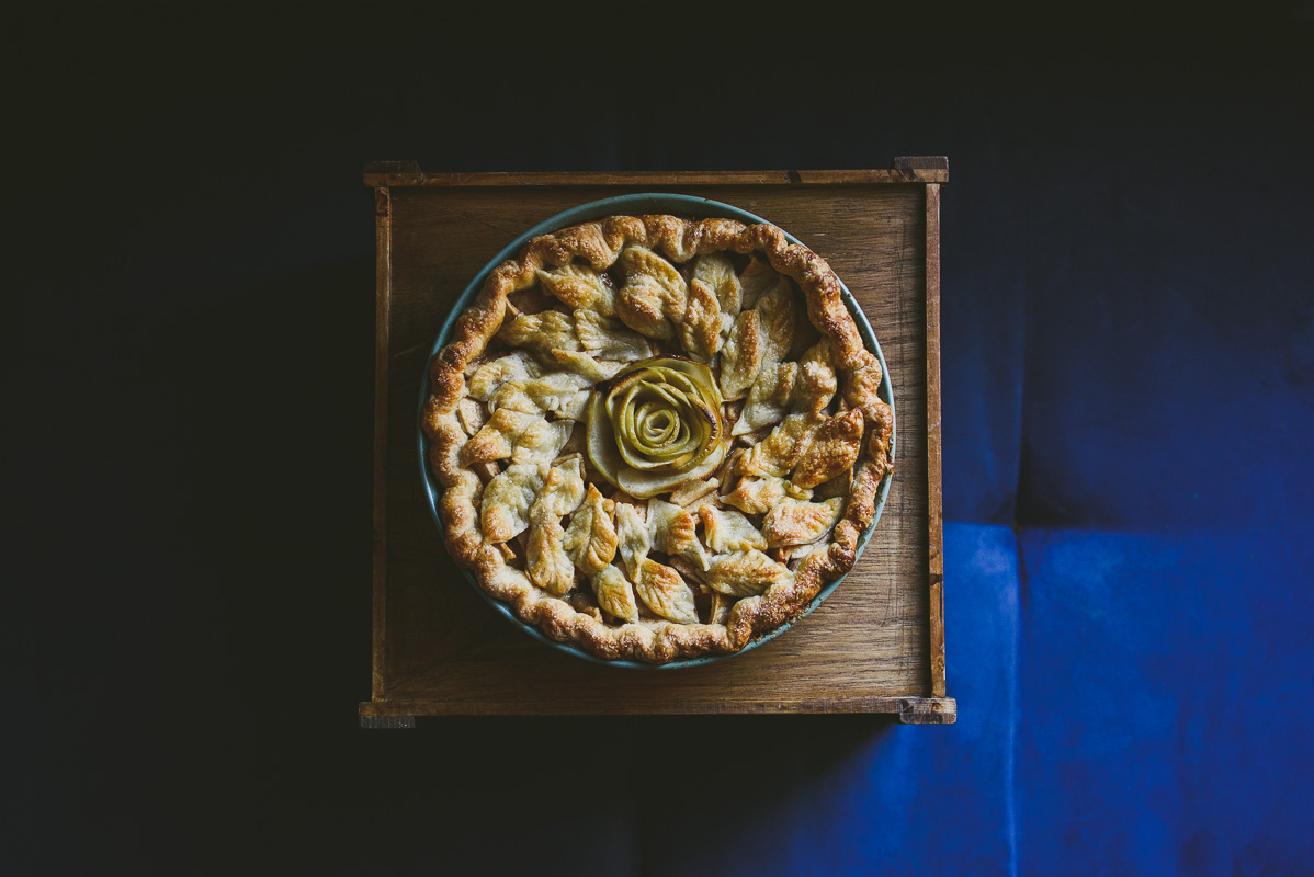 rose apple wreath pie-3