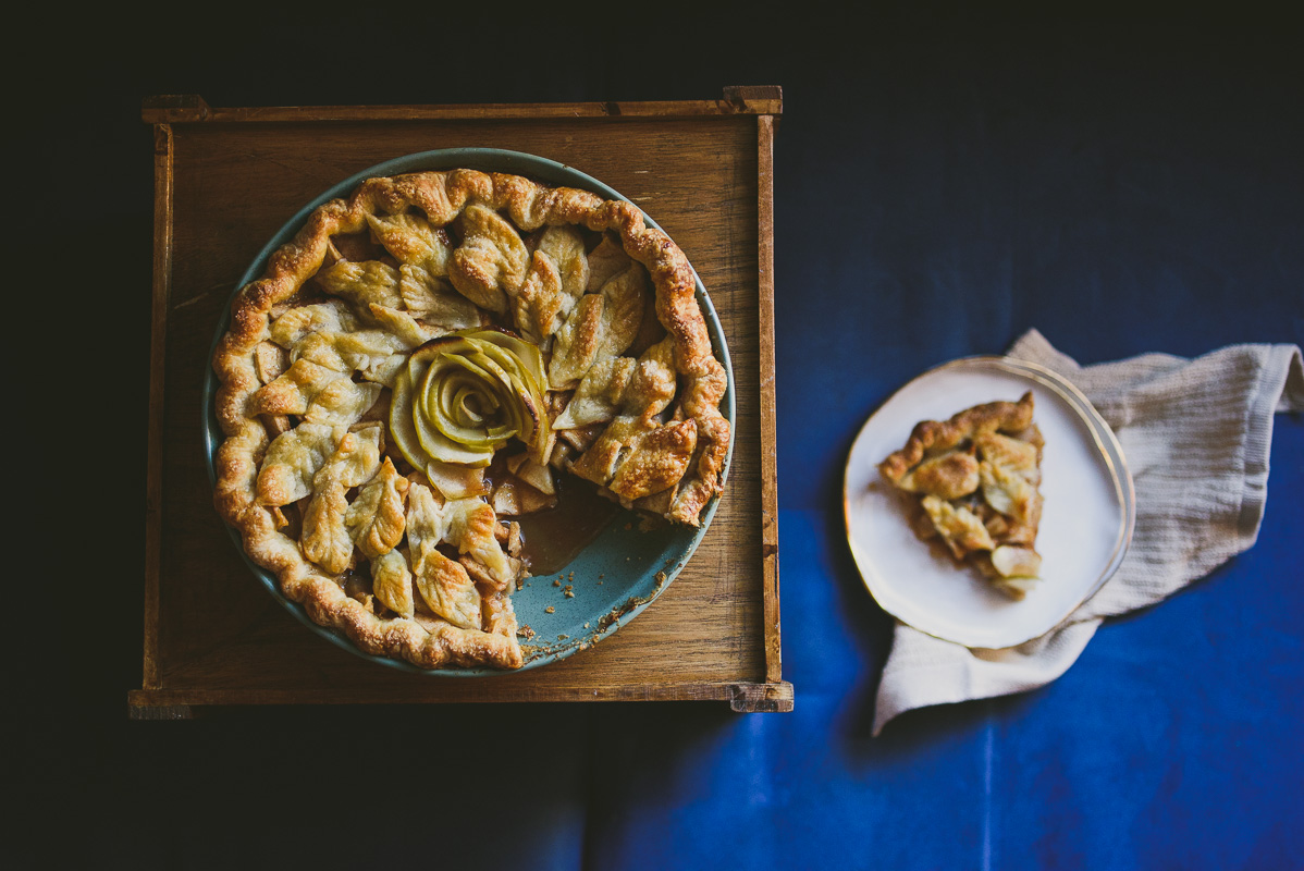 rose apple wreath pie-7