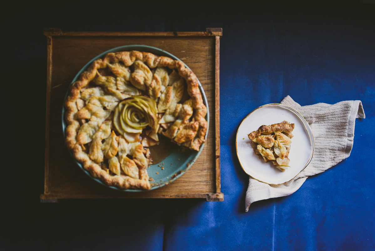 rose apple wreath pie-8