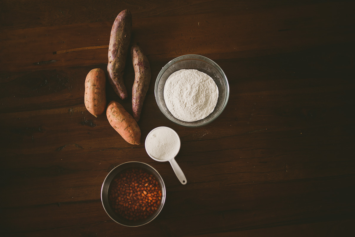 Sweet Potato Red Bean Cakes-1