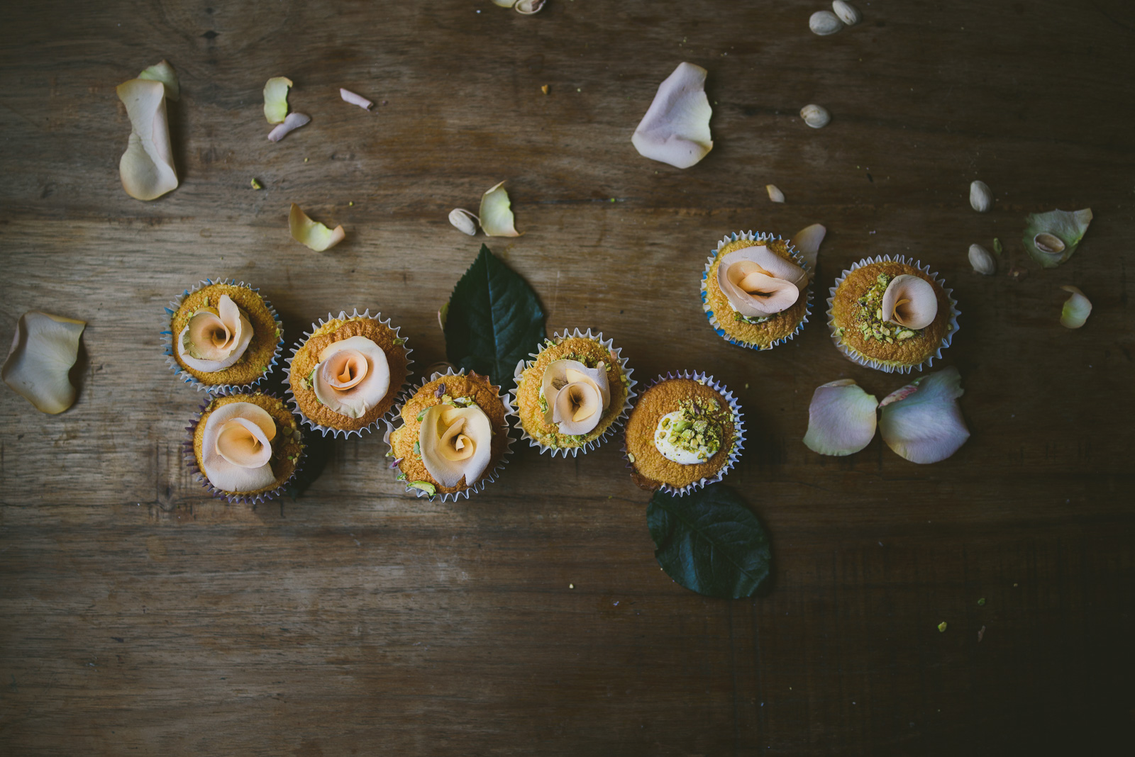 Rose Hokkaido Cupcakes with Pistachio-Infused Cream + potluck + event!