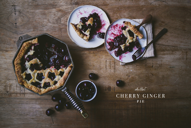 Ginger Cherry Skillet Pie Finex | le jus d