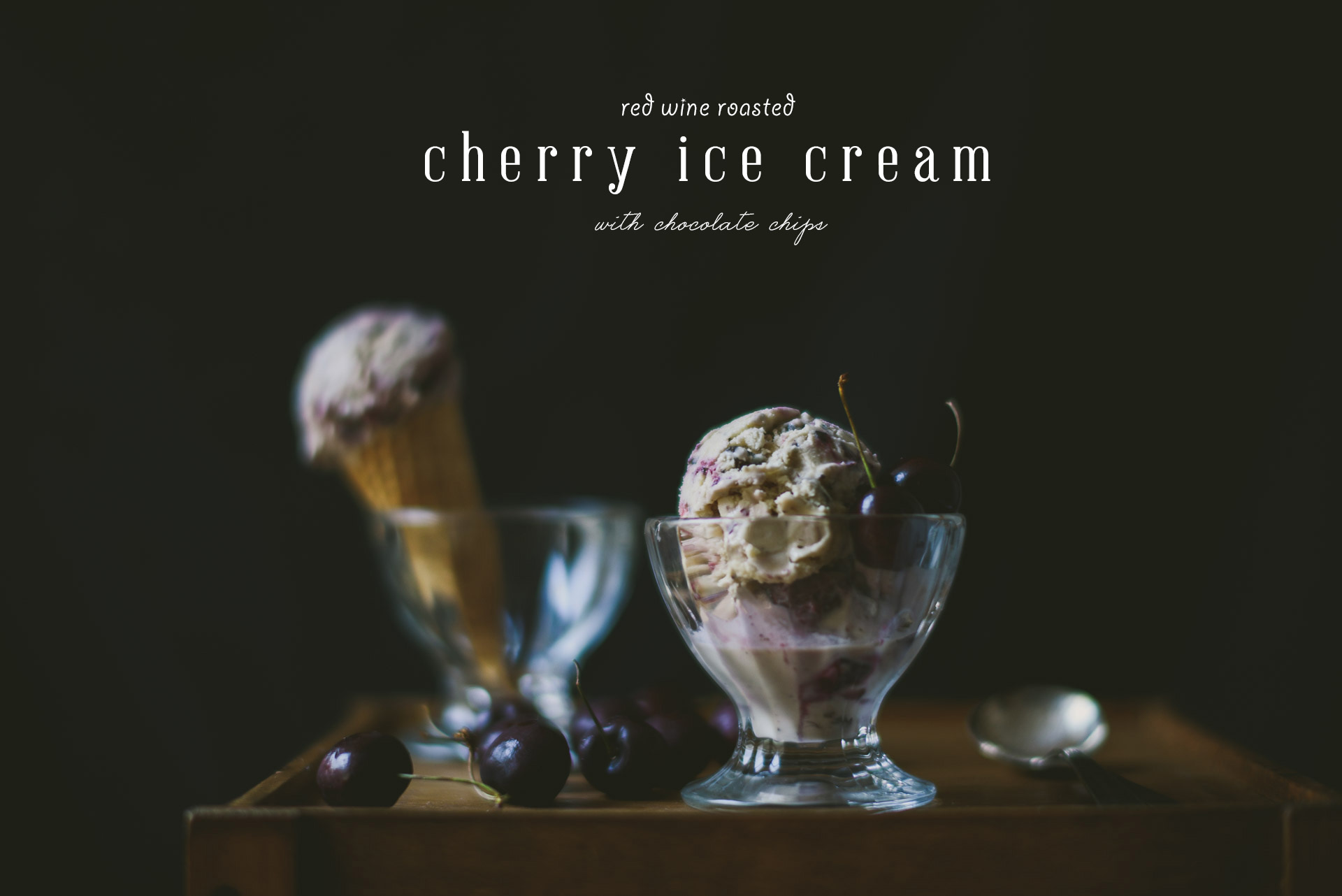 Red Wine Roasted Cherry Chocolate Chip Ice Cream