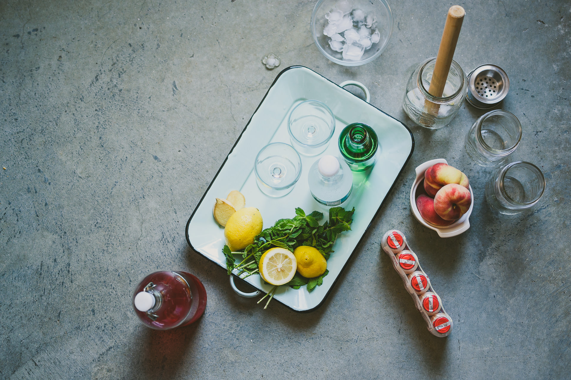 Summer Cocktails: Peach Yogurt Soju and Ginger-Plum Kombucha Cocktail 