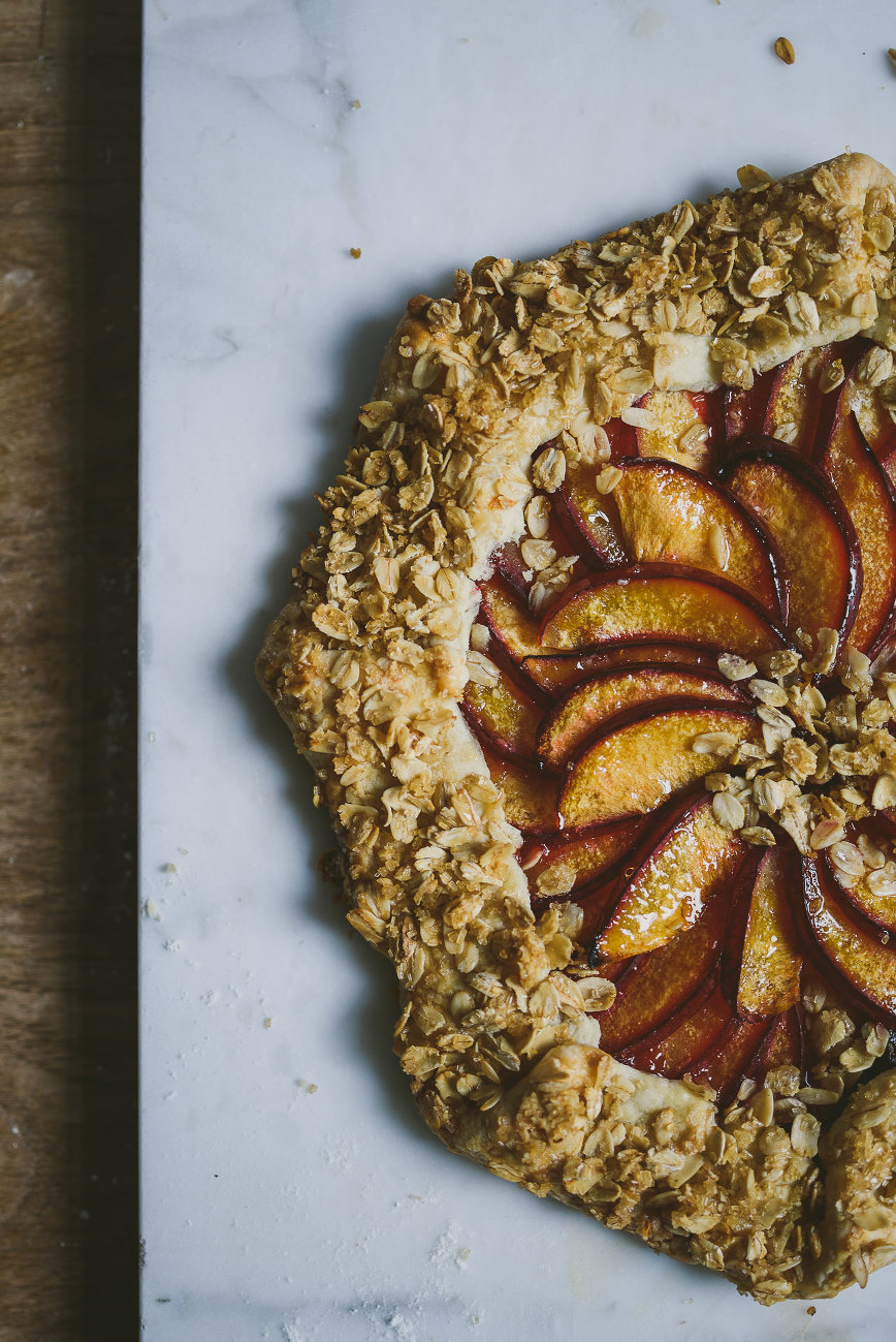 Oat-Crusted Maple Plum Galette | le jus d