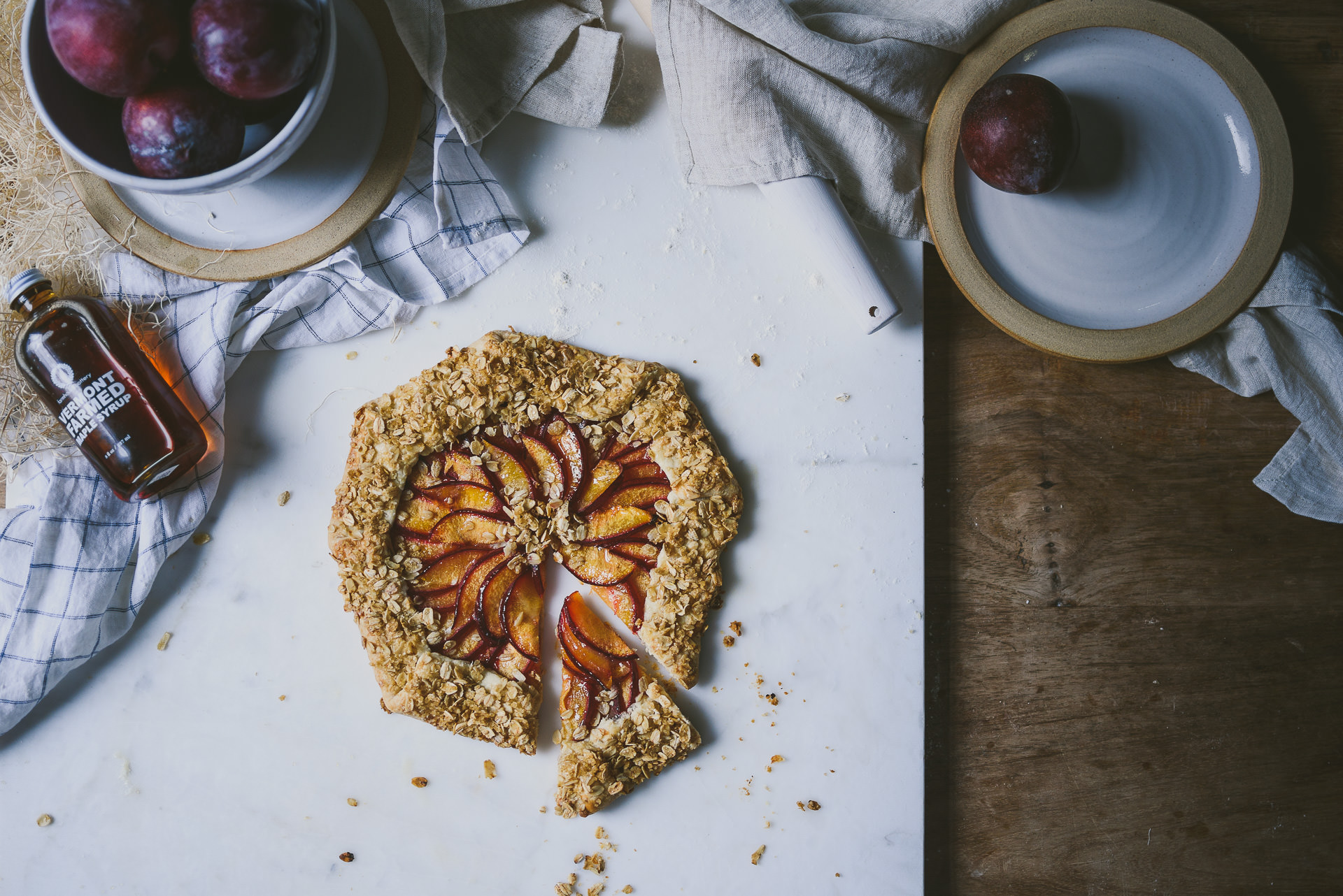 Oat-Crusted Maple Plum Galette | le jus d'orange