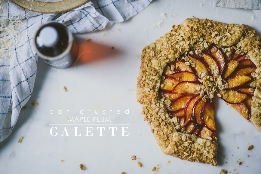 oat-crusted maple plum galette | le jus d