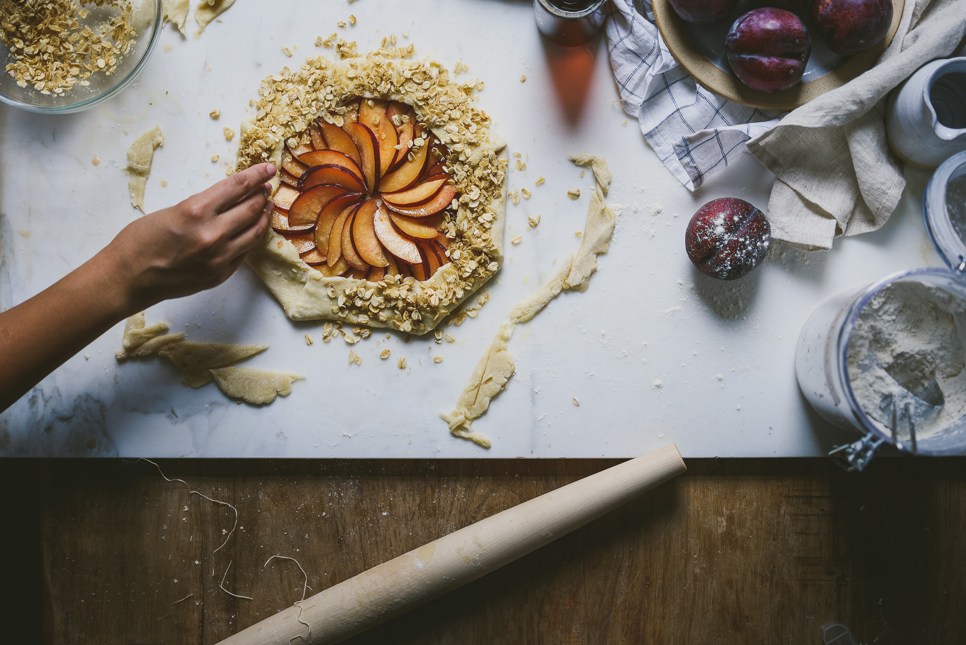 Oat-Crusted Maple Plum Galette | le jus d'orange