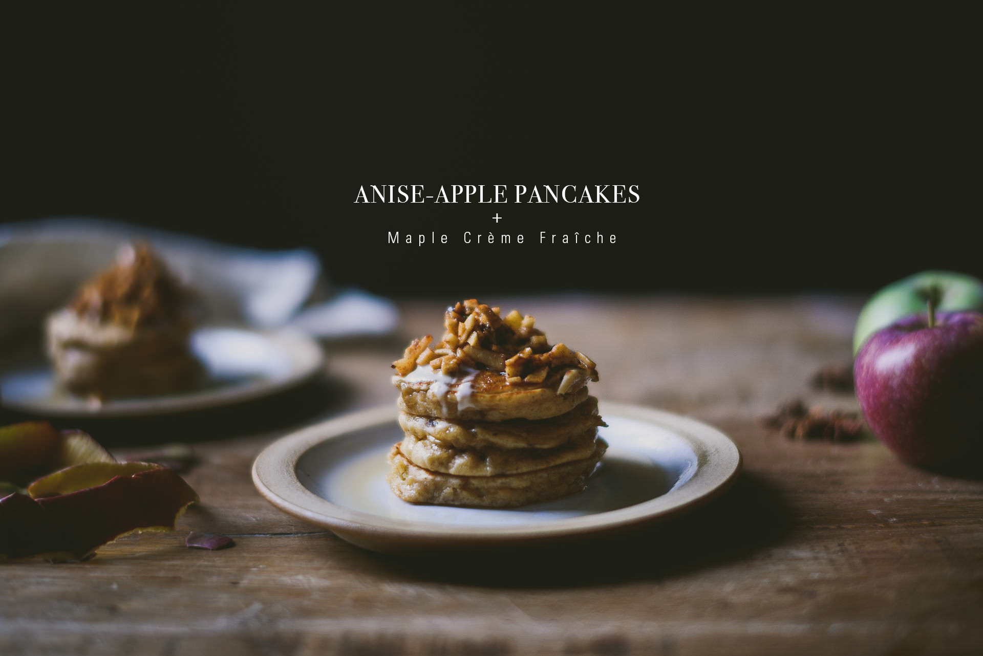 anise apple japanese-stye pancakes | le jus d'orange