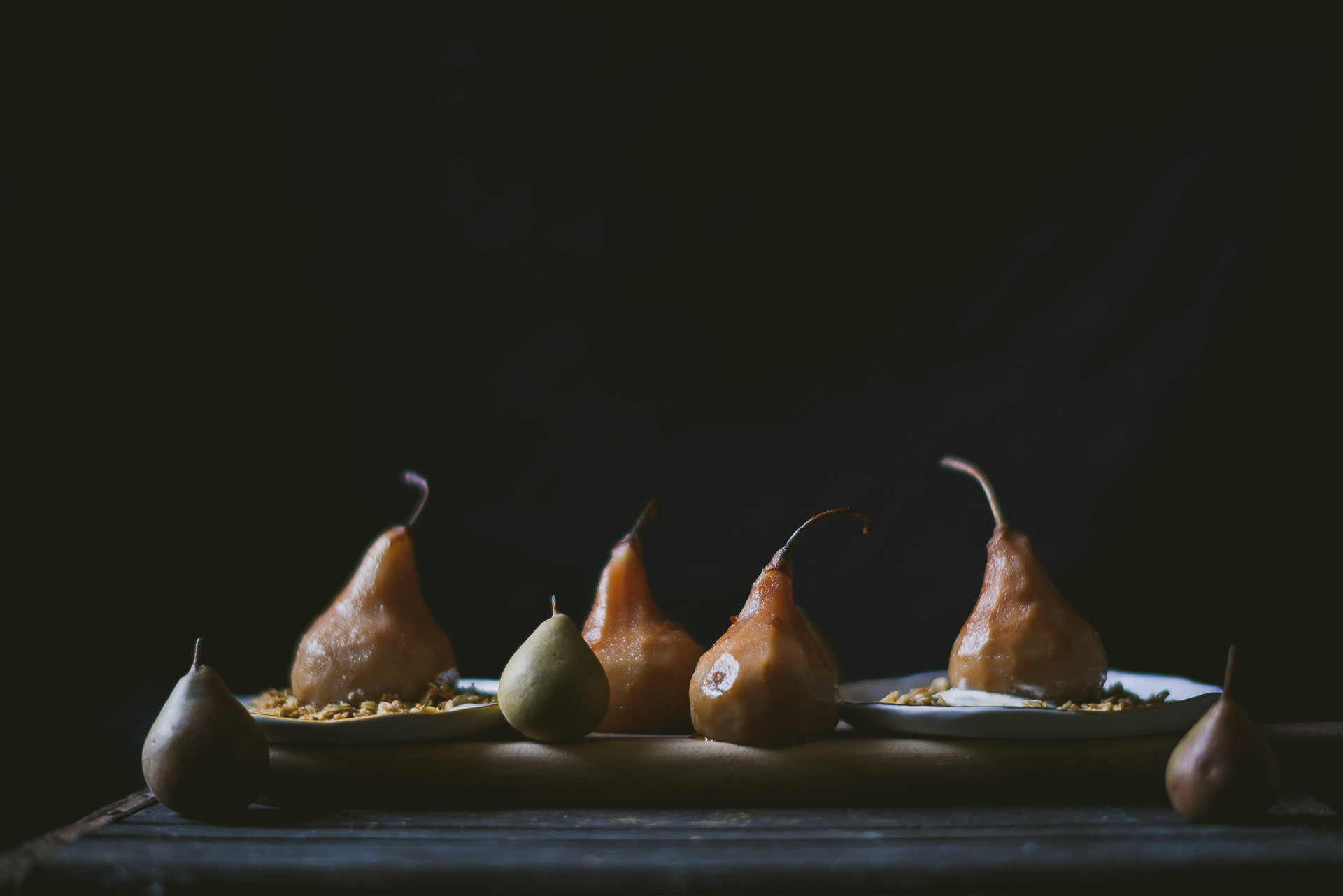 maple water poached pears | le jus d'orange