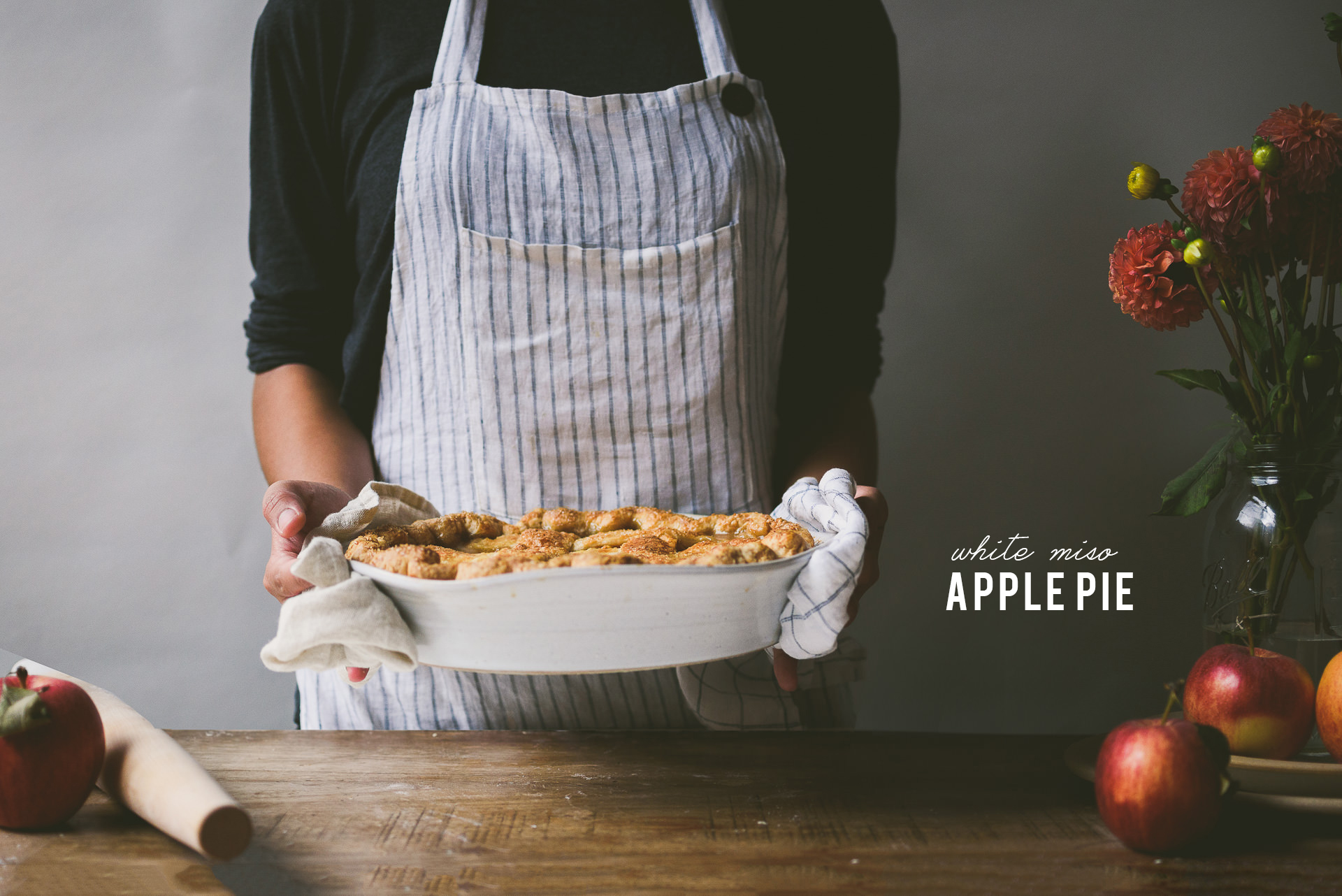 White Miso Apple Pie | bettysliu.com