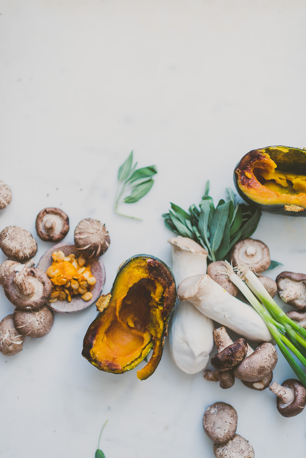 Mushroom Gravy Creme Fraiche Kabocha Biscuits | BETTYSLIU.COM