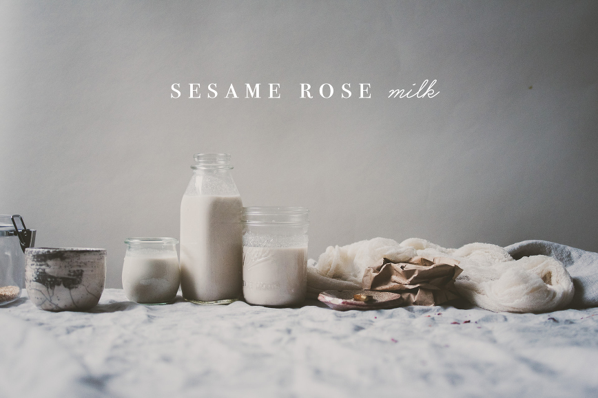 Sesame Rose Milk | bettysliu.com