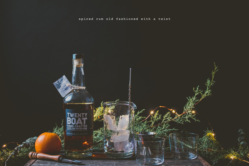 Spiced Rum Old Fashioned with a Twist| bettysliu-2 copy