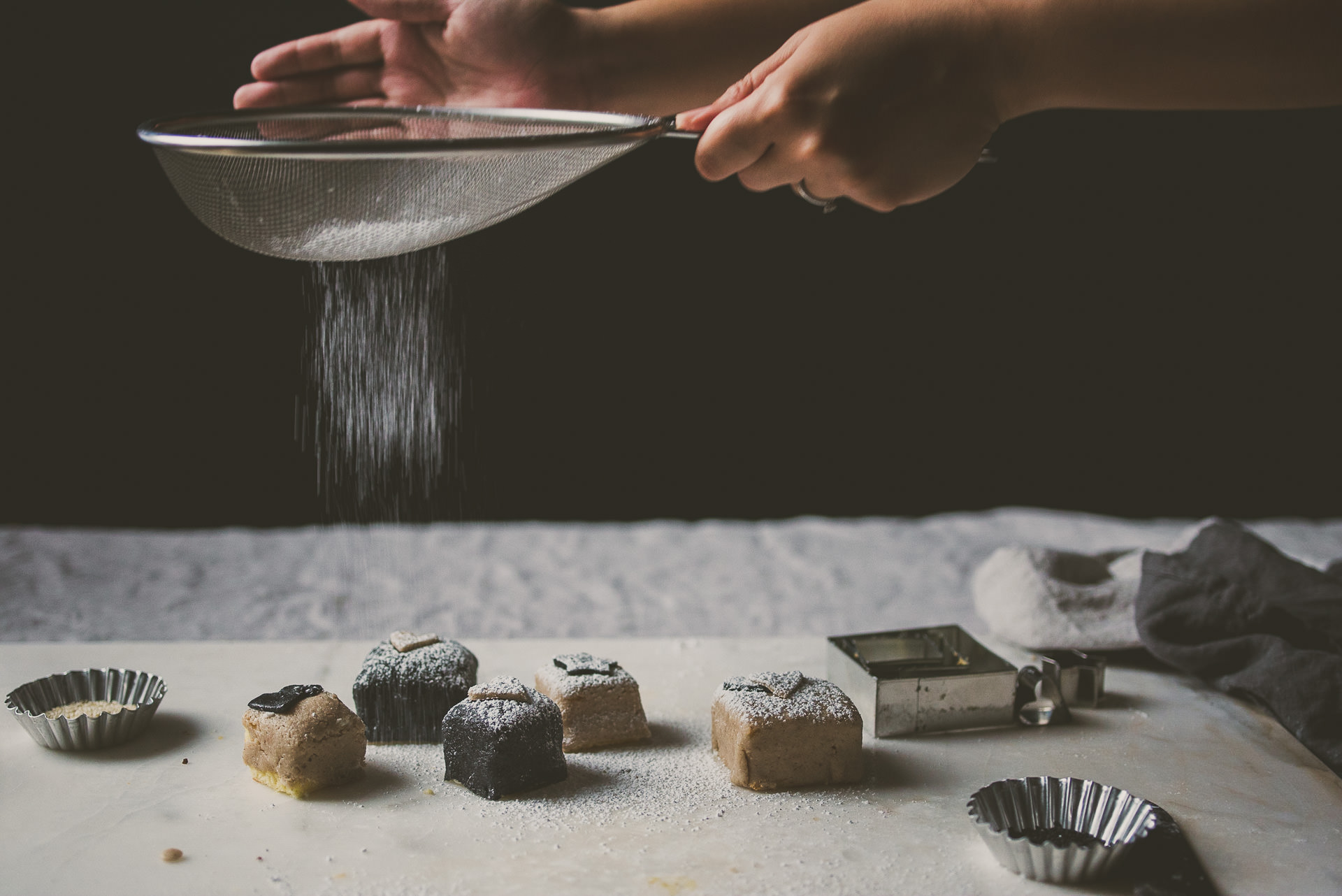 Marzipan Party - Sesame Nut-free Marzipan Rose Cakes | bettysliu.com