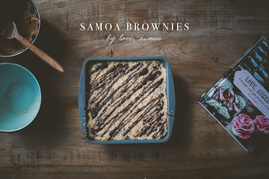 Samoa Brownies by Love, Aimee | bettysliu.com