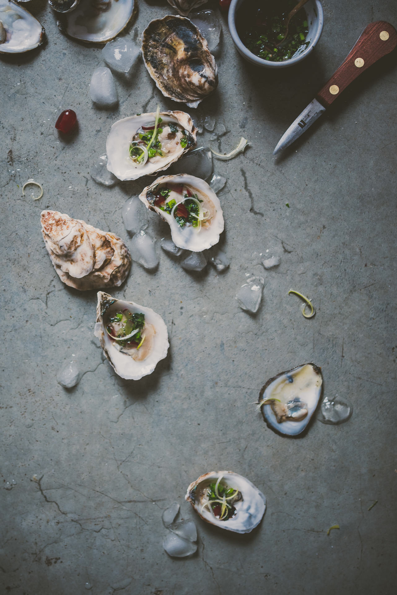 Oysters with Pickled Grape mignonette | bettysliu.com