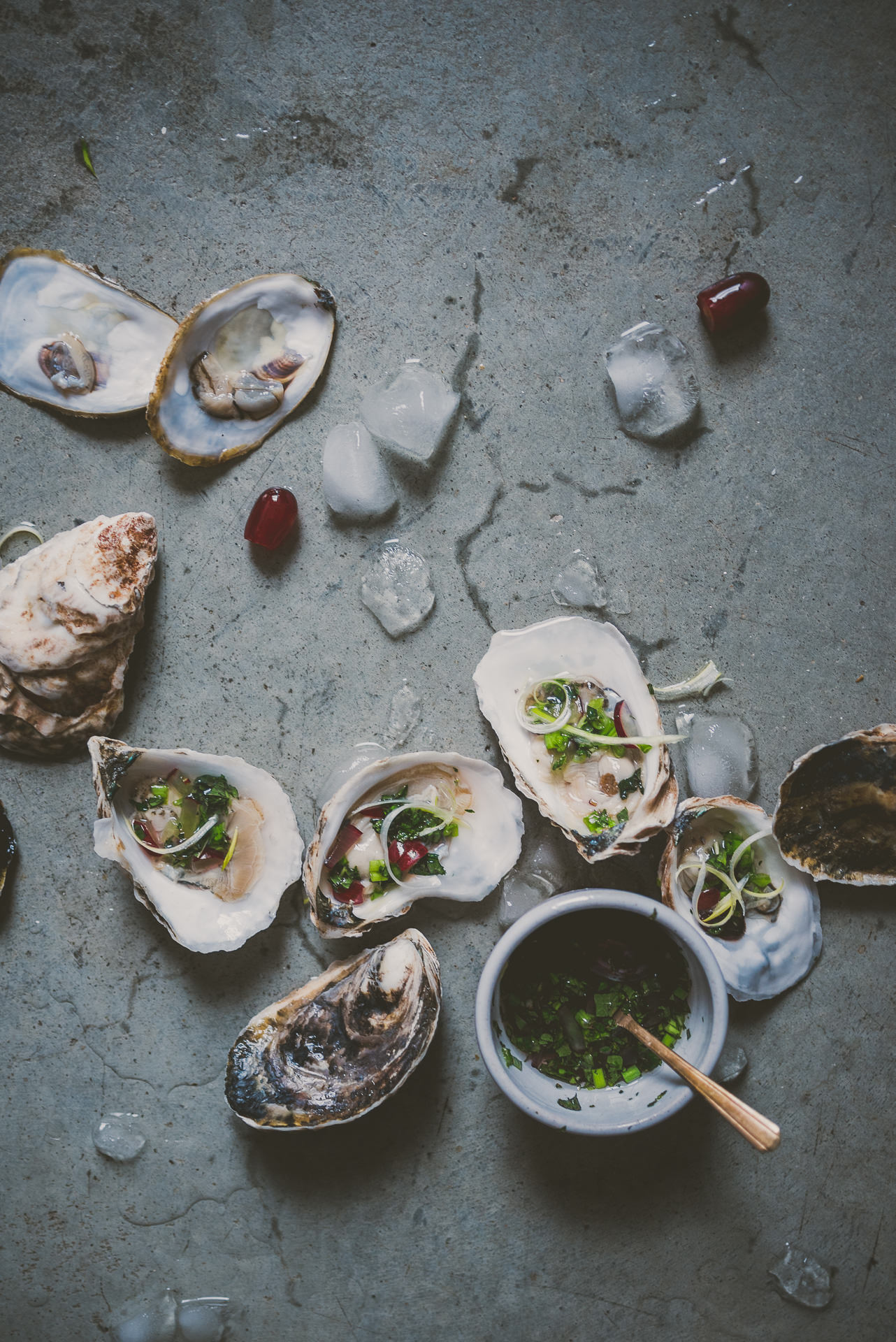 Oysters with Pickled Grape mignonette | bettysliu.com