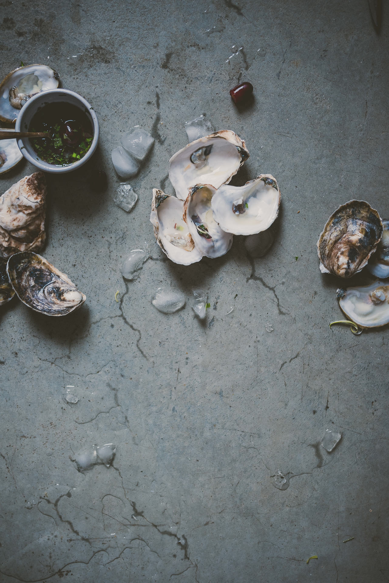 Oysters with Pickled Grape mignonette | bettysliu.com