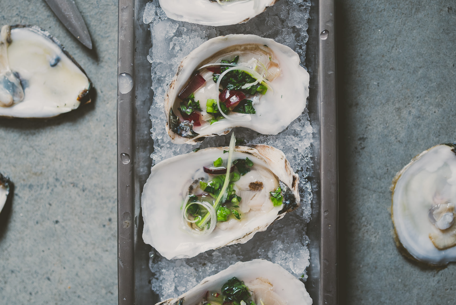 Oysters with Pickled Grape mignonette | bettysliu.com