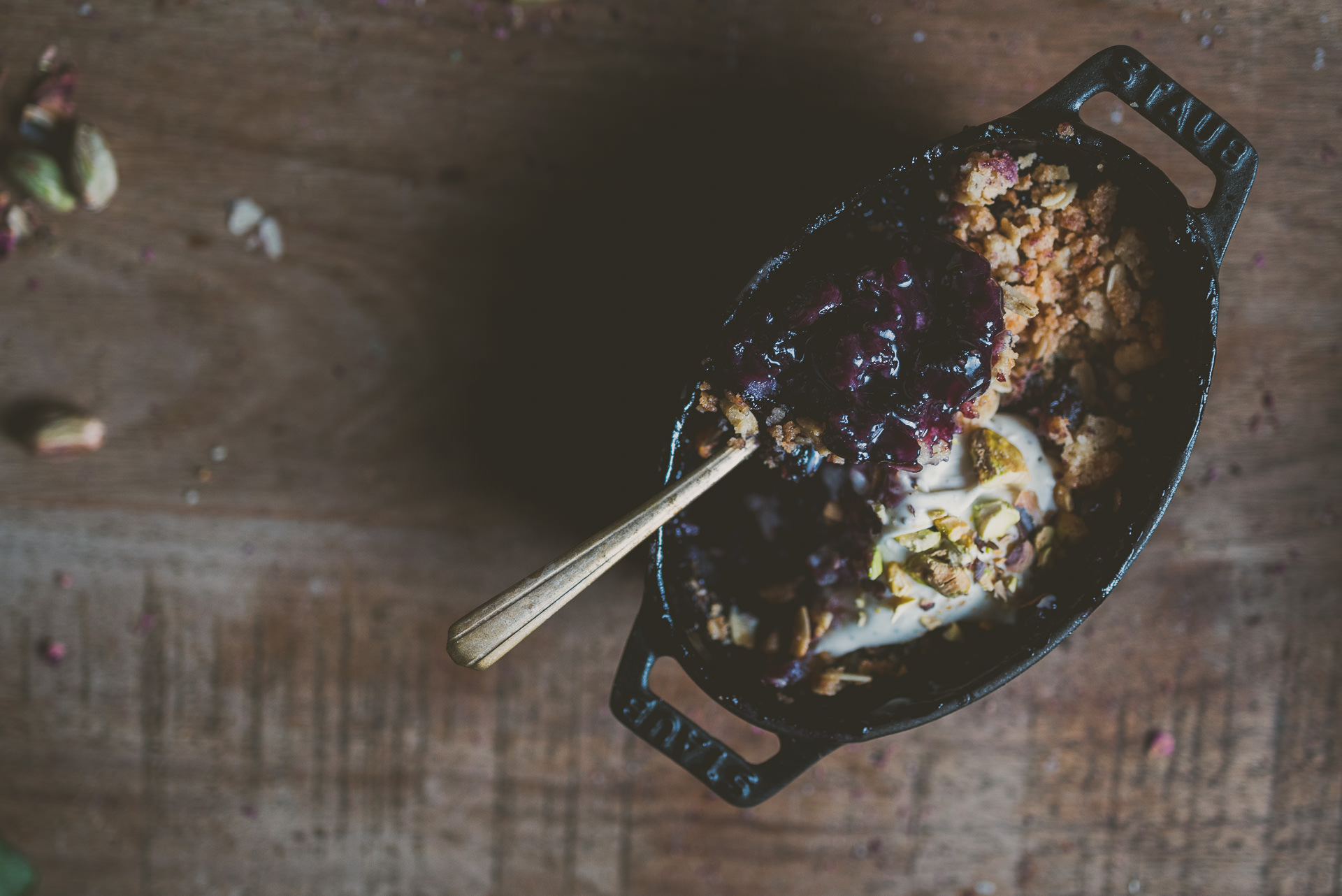 Blueberry Rose Crisp | Bettysliu.com