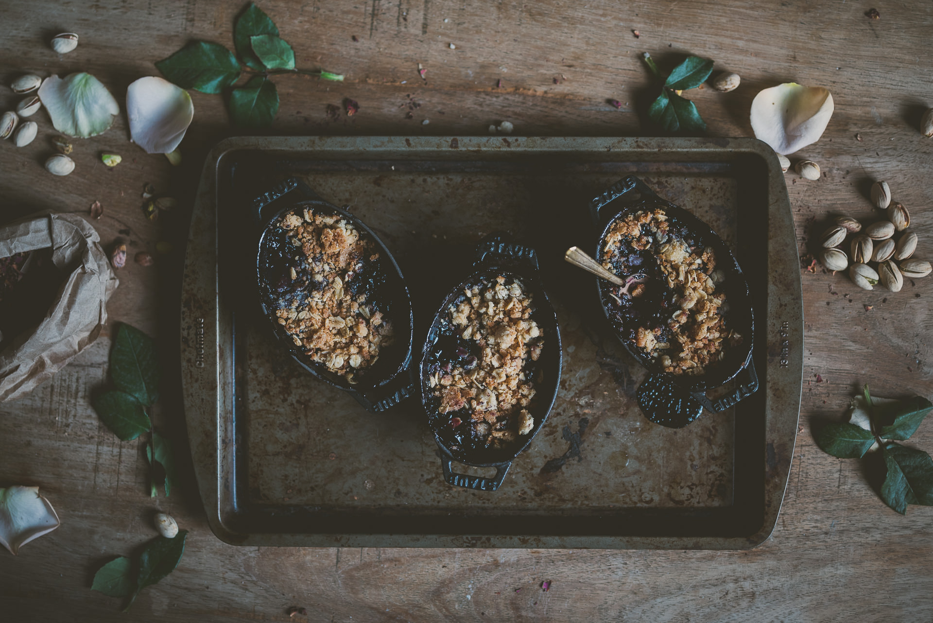 Blueberry Rose Crisp | Bettysliu.com