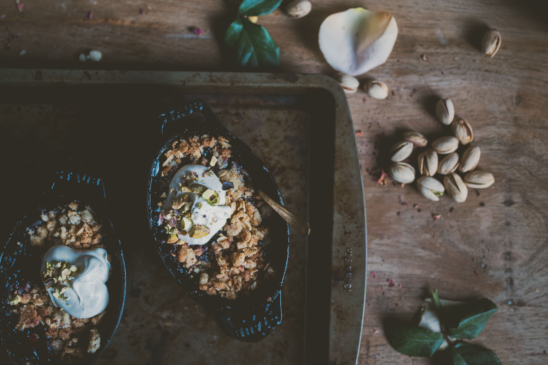 Blueberry Rose Crisp | Bettysliu.com