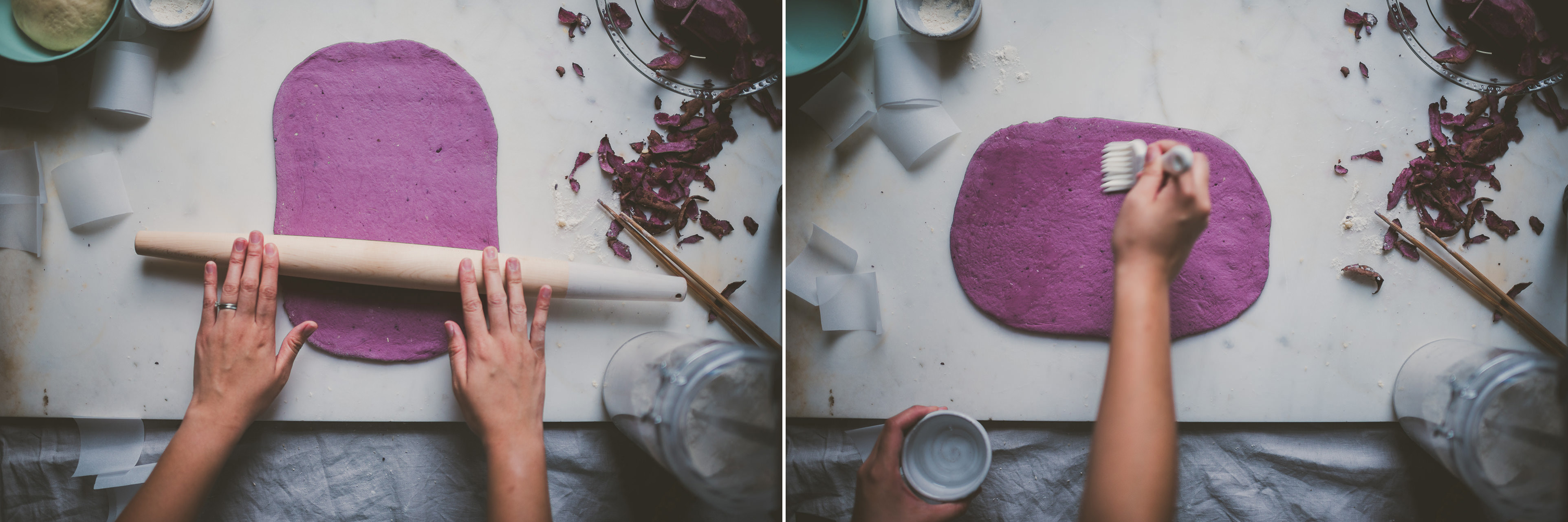 Purple Sweet Potato Mantou Buns | bettysliu.com