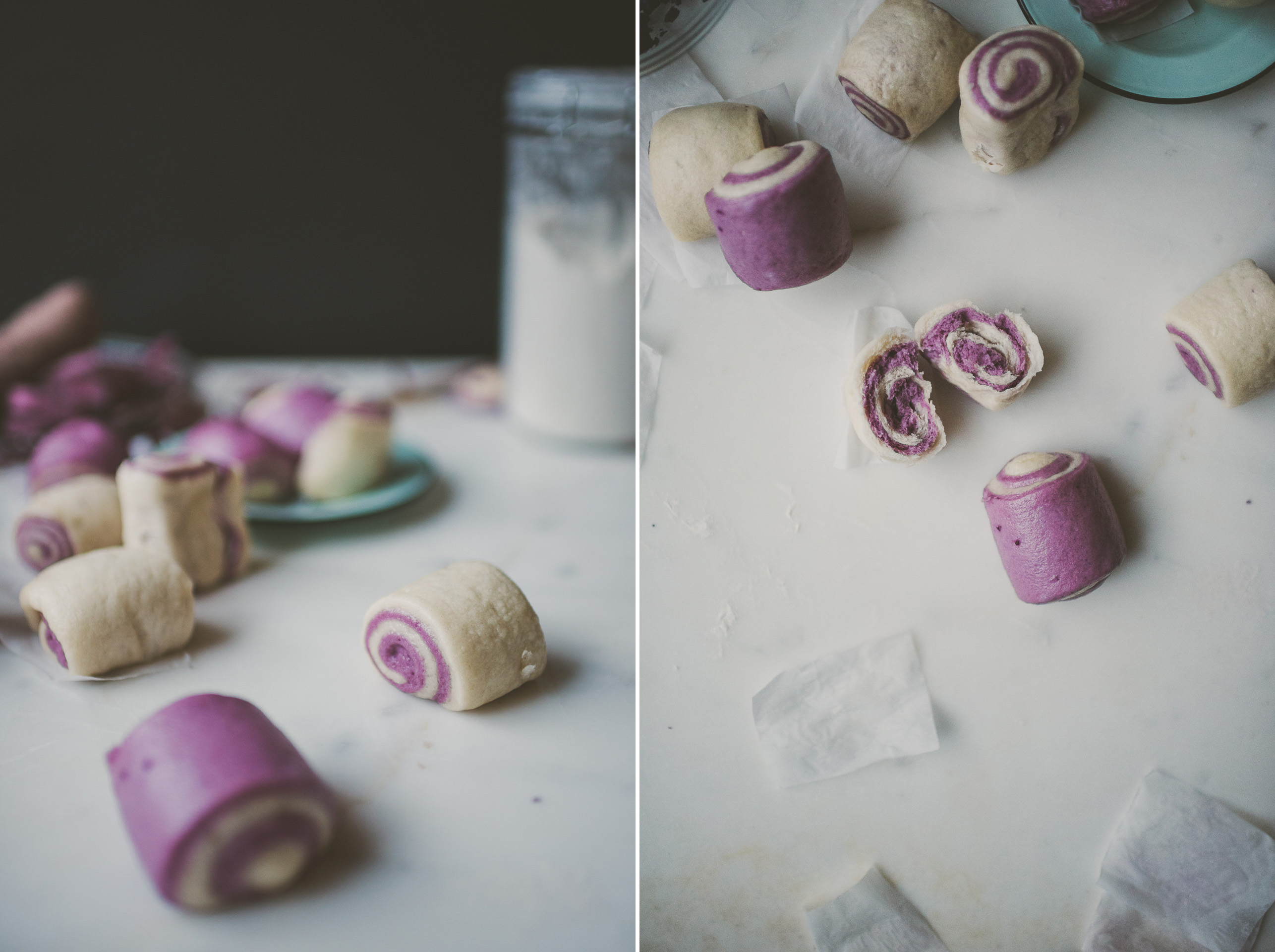 Purple Sweet Potato Mantou Buns | bettysliu.com