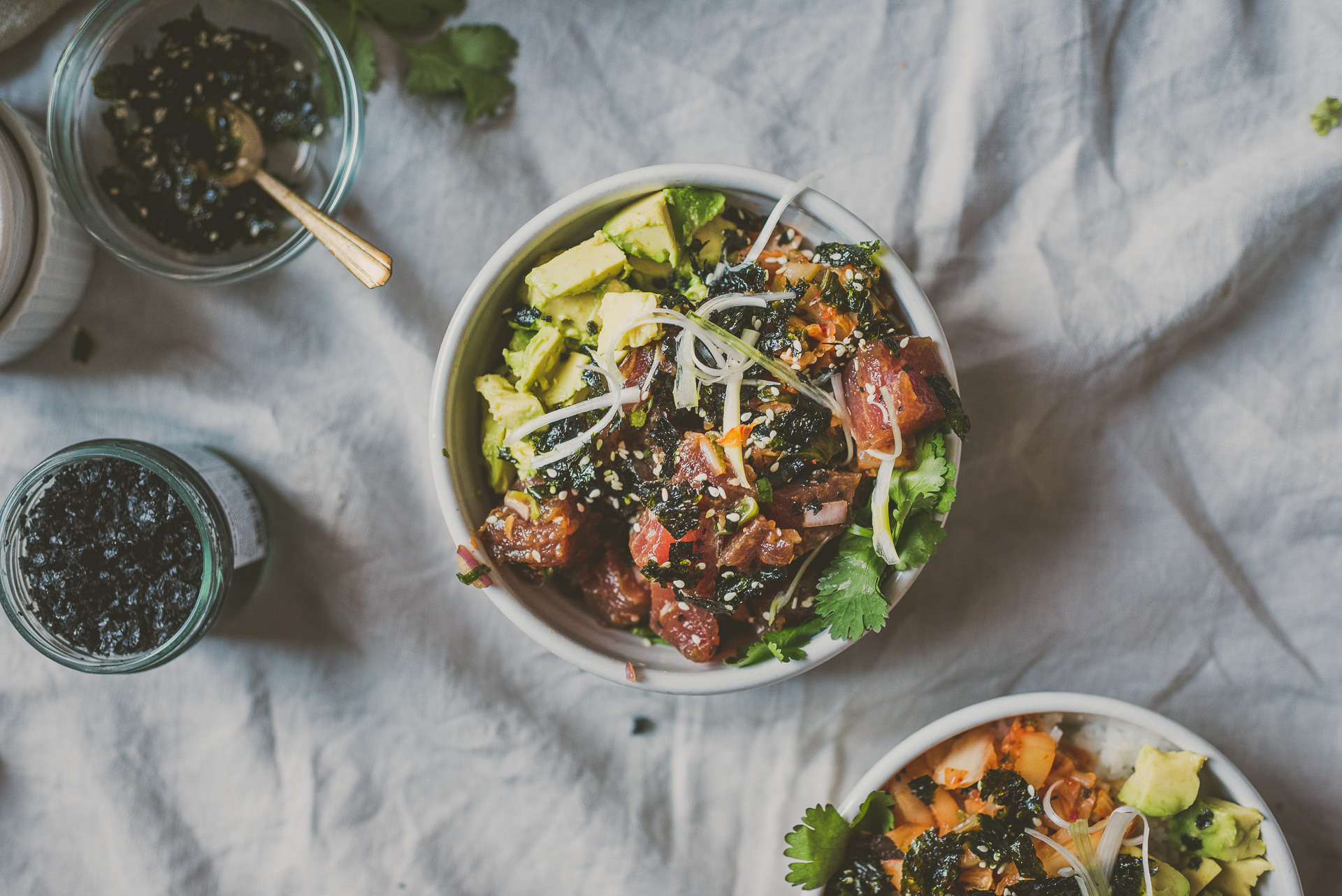 Kimchi Ahi Yellowfin Tuna Poke Bowl | bettysliu.com