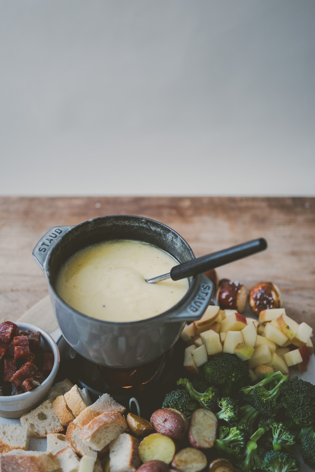 A Twist on the classic Swiss Fondue: Gruyère, Emmanteler, and Der ...