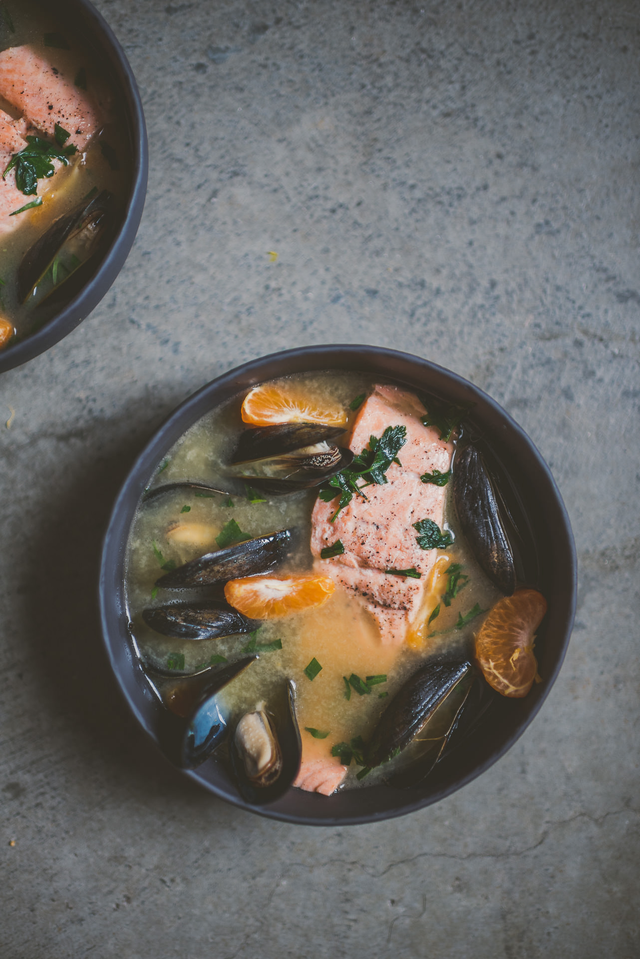 Miso Poached Salmon + Mussels | bettysliu.com