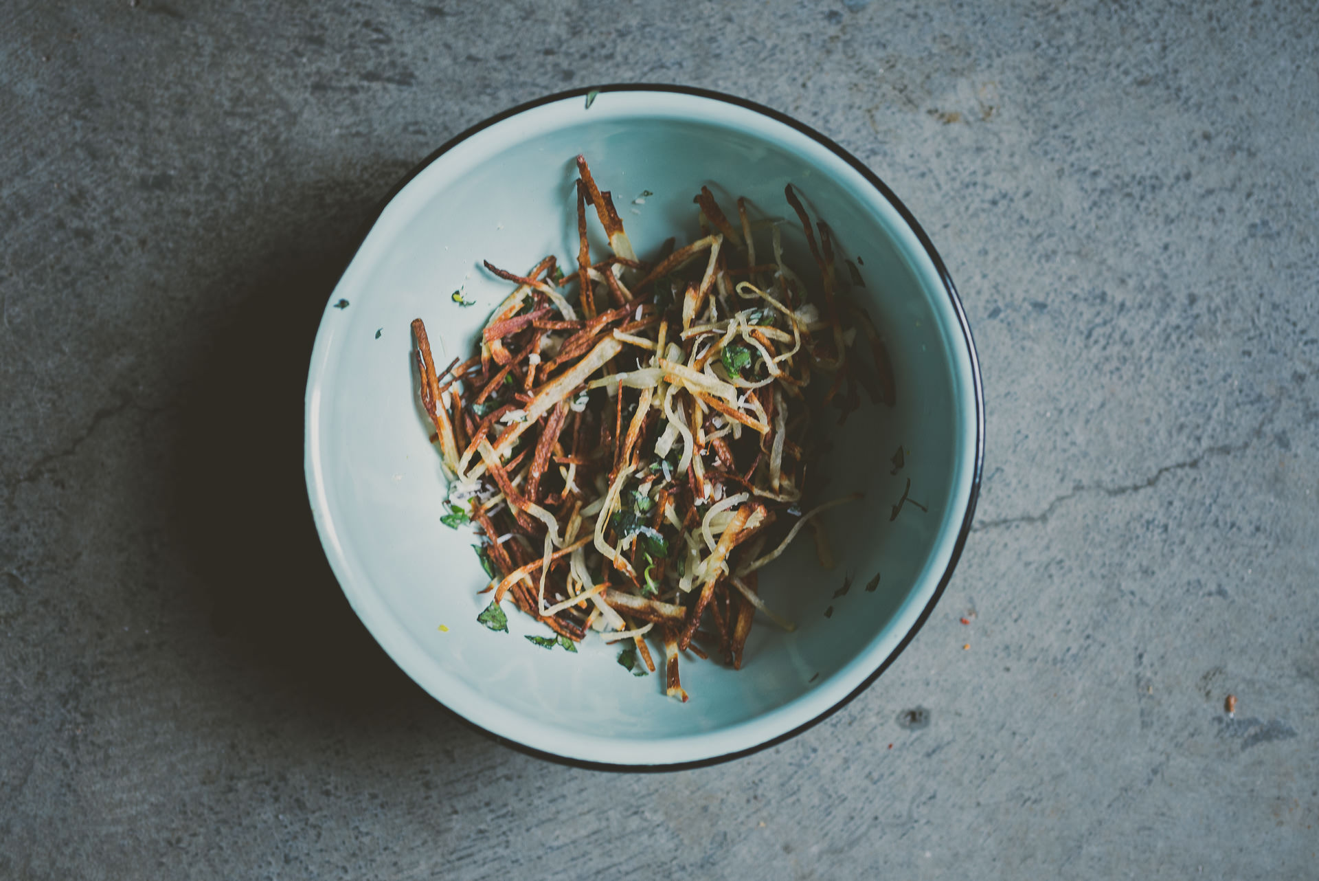 Mushroom Toast, Avocado Corn soup, Basil Shoestring Fries | bettysliu.com