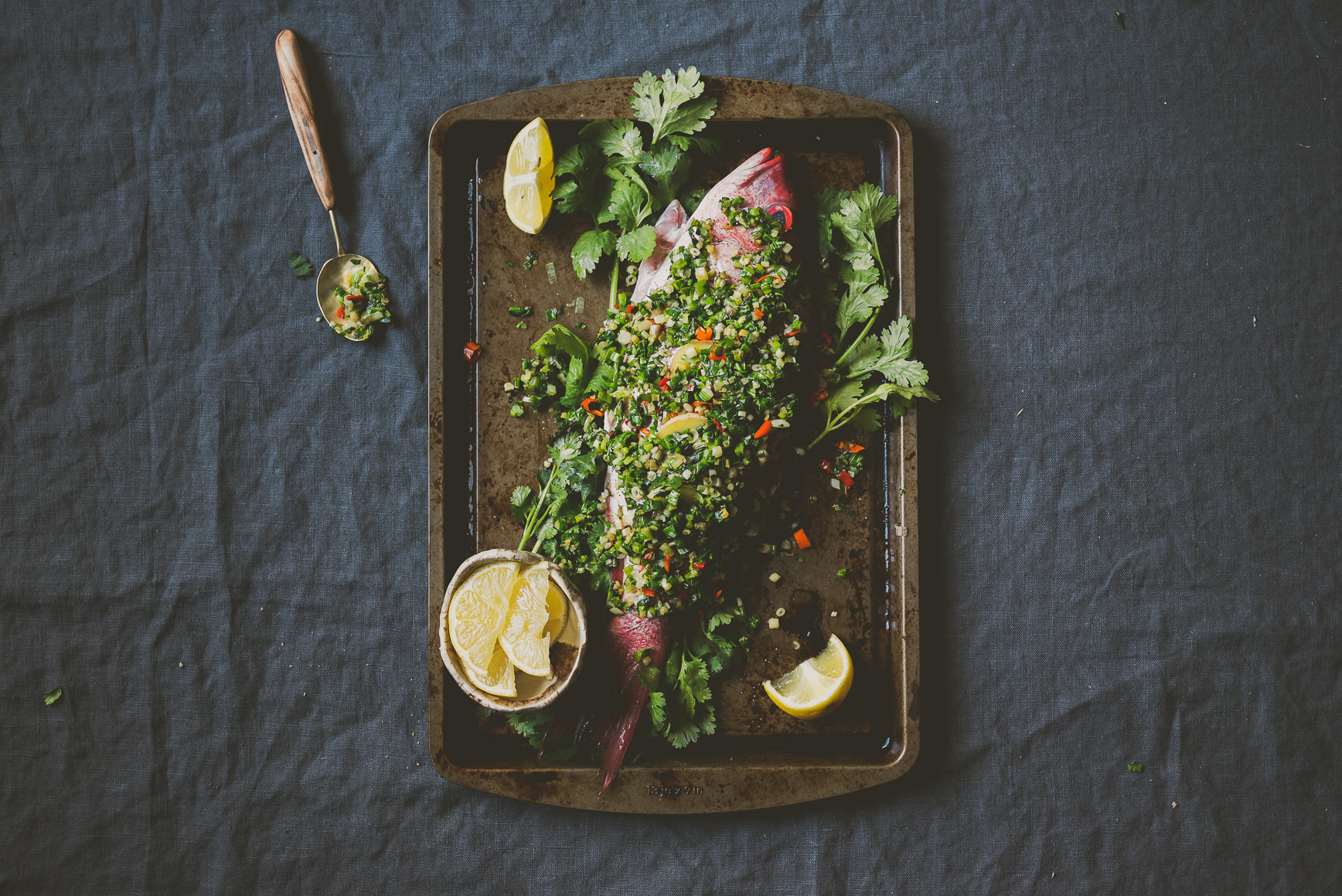 Roasted Whole Fish Ramps Lemongrass | bettysliu.com
