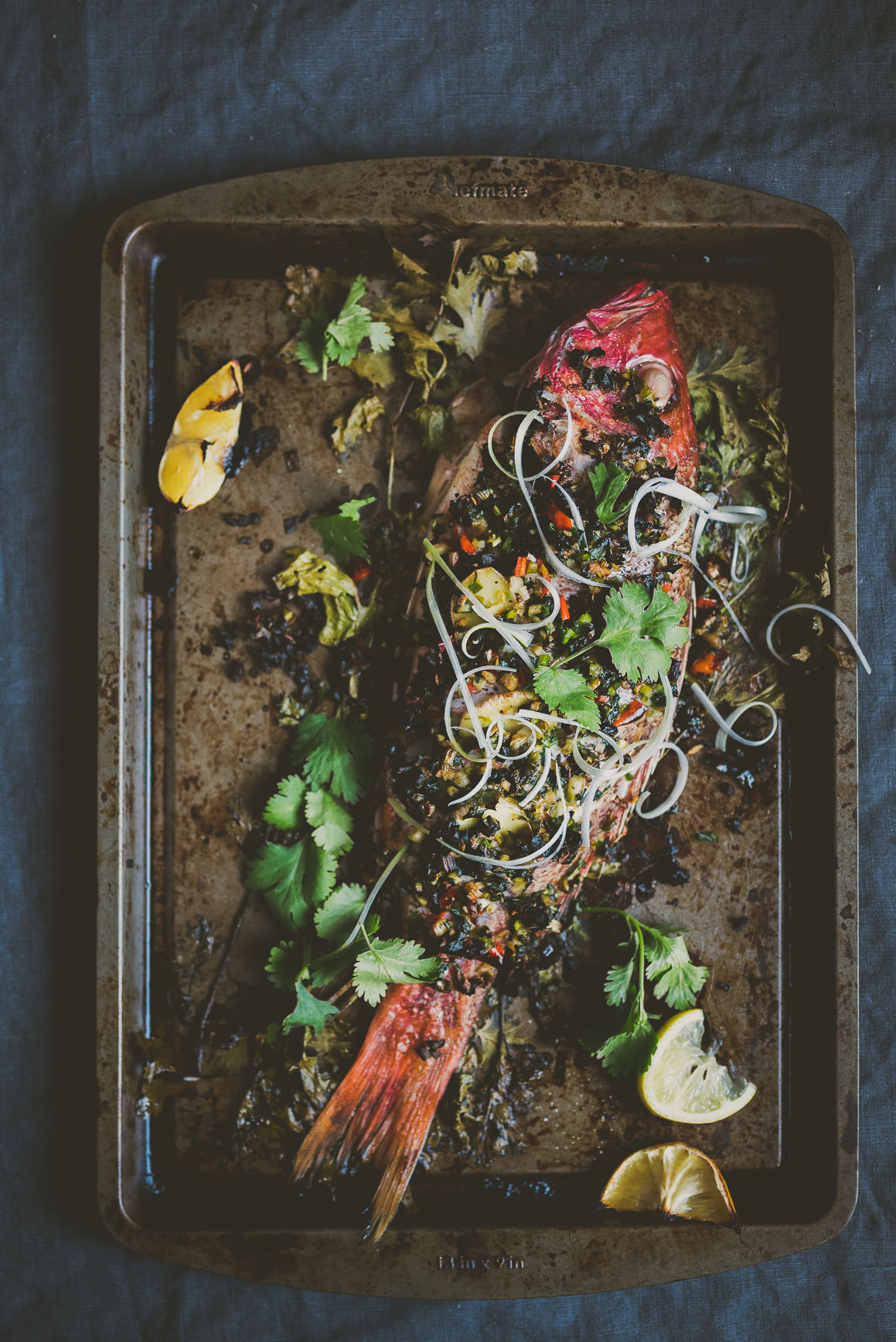 Roasted Whole Fish Ramps Lemongrass | bettysliu.com