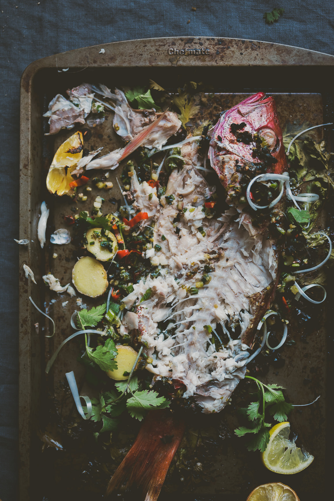 Roasted Whole Fish Ramps Lemongrass | bettysliu.com