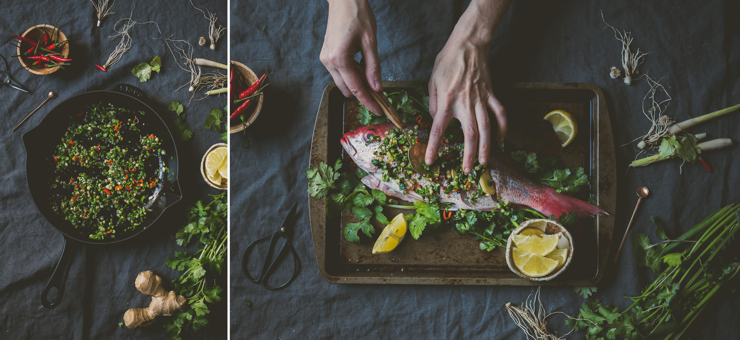 roasted whole fish ramps lemongrass | bettysliu-7 copy