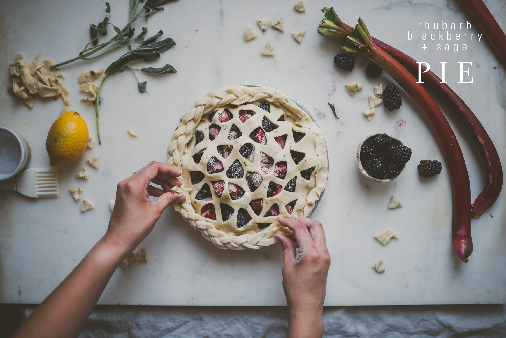 Rhubarb Blackberry Sage Pie | bettysliu-10 copy