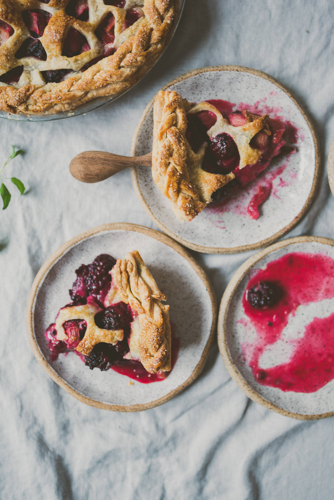 Rhubarb Blackberry Sage Pie | BETTYSLIU.COM