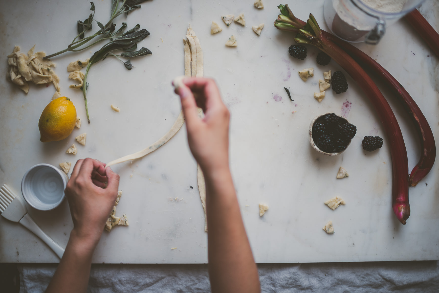 Rhubarb Blackberry Sage Pie | BETTYSLIU.COM