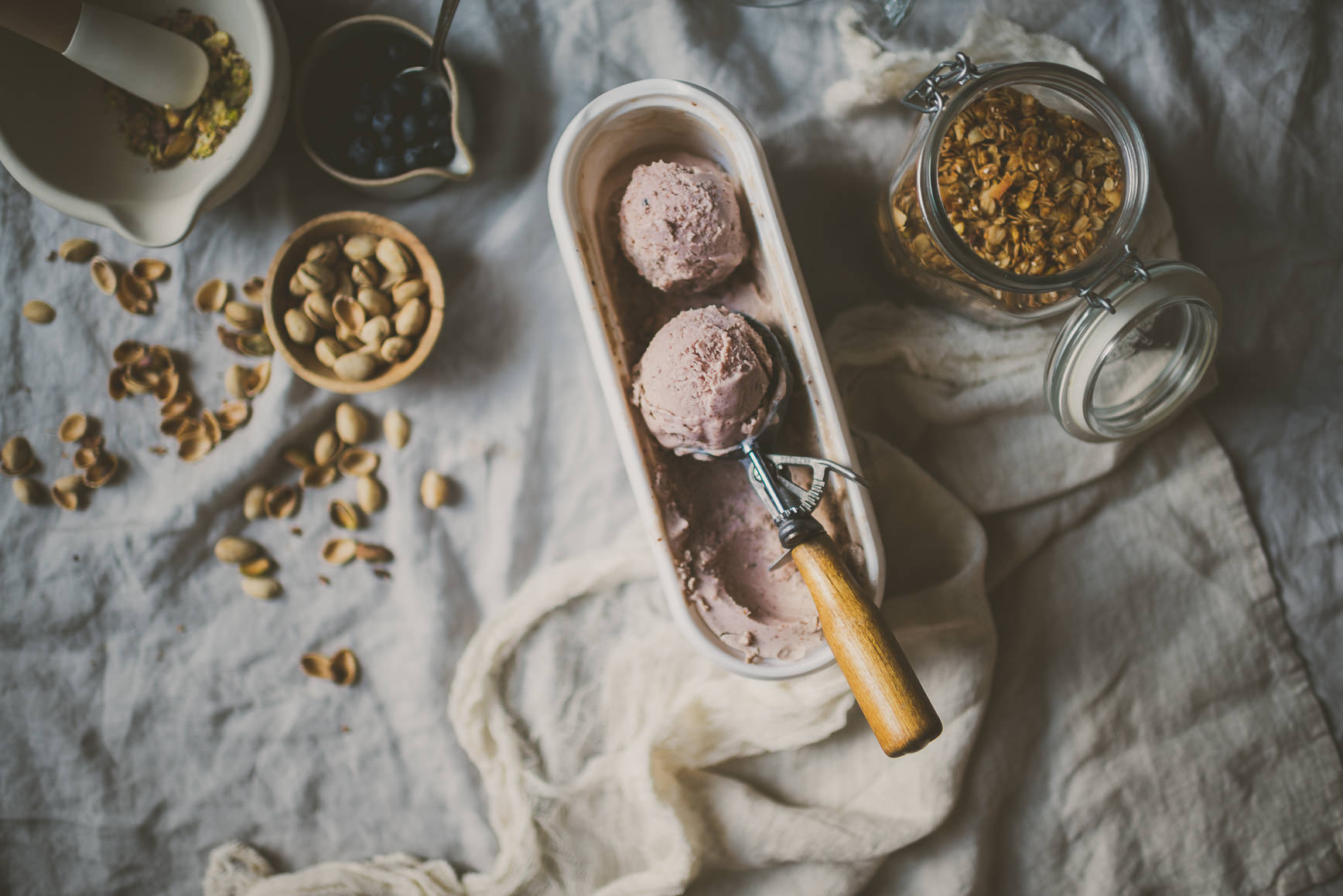 Blueberry Creme Fraiche Ice Cream -3