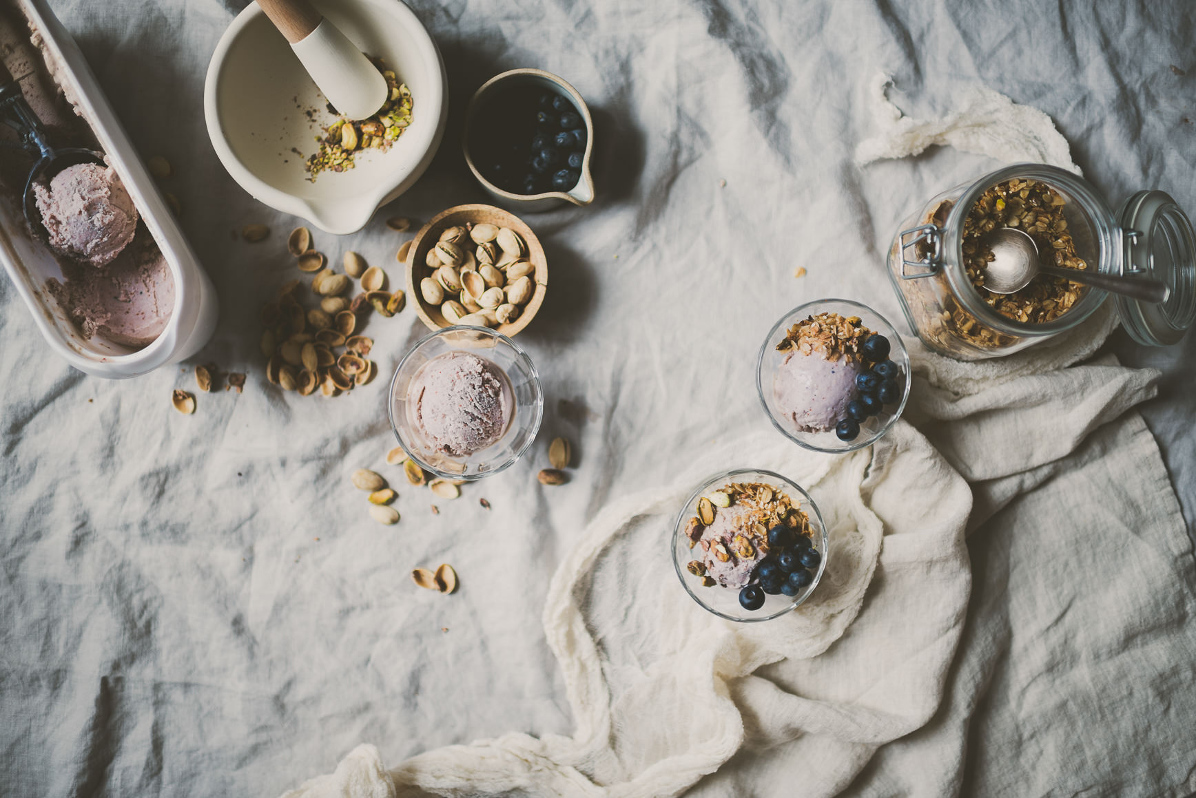 Blueberry Creme Fraiche Ice Cream | bettysliu.com