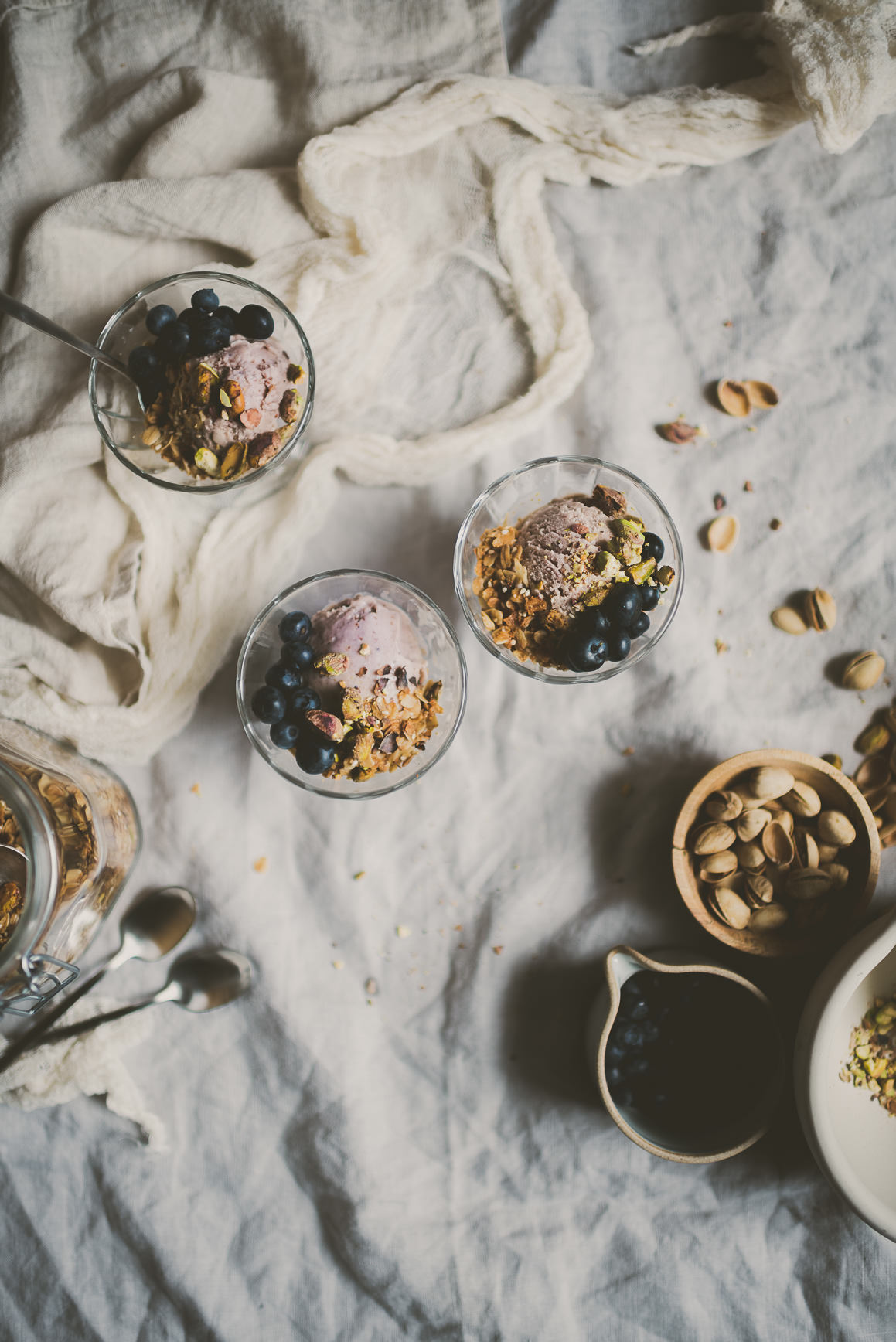 Blueberry Creme Fraiche Ice Cream | bettysliu.com