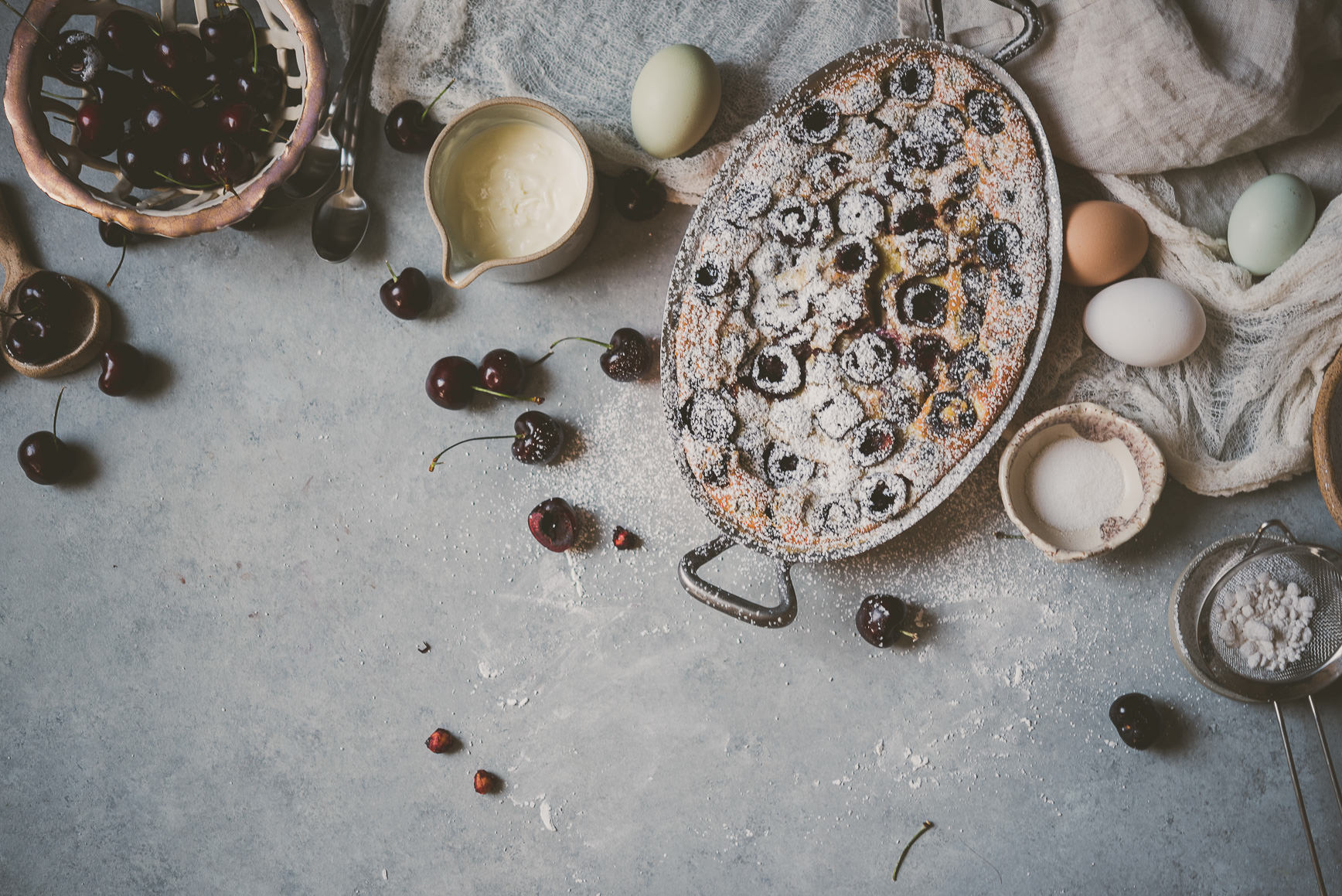 Cherry Clafoutis Crème Fraîche | bettysliu.com