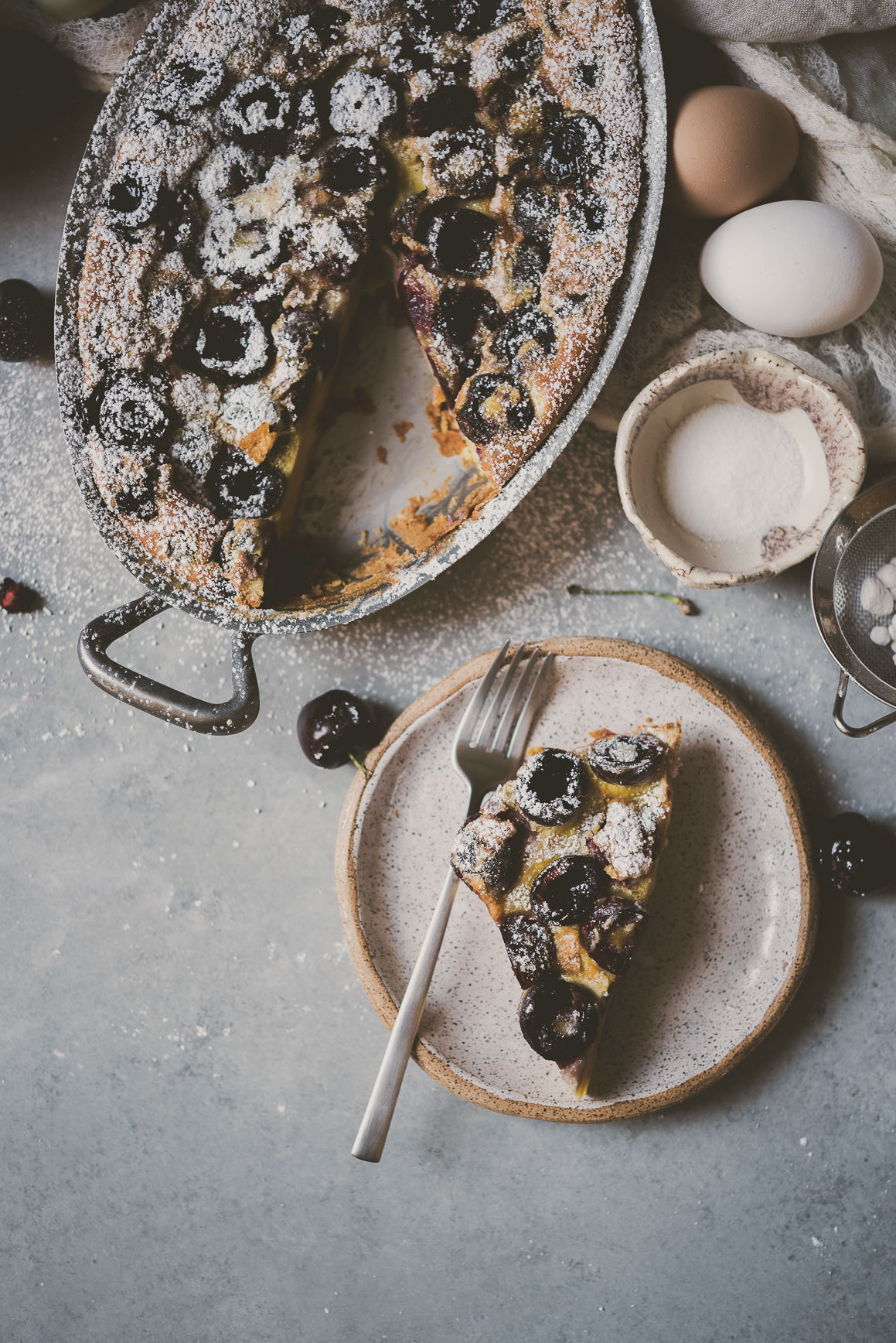 Cherry Clafoutis Crème Fraîche | bettysliu.com