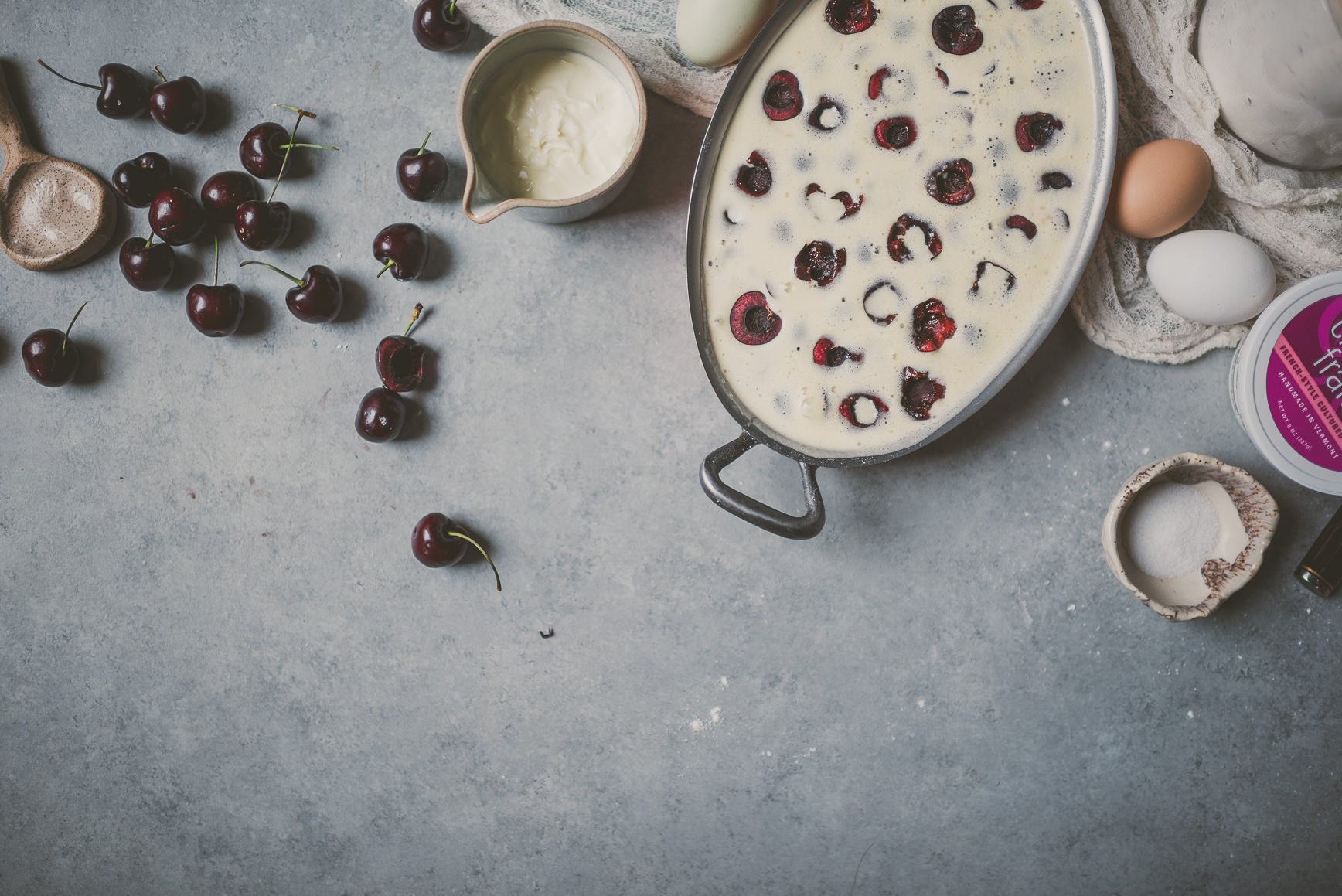 Cherry Clafoutis Crème Fraîche | bettysliu.com