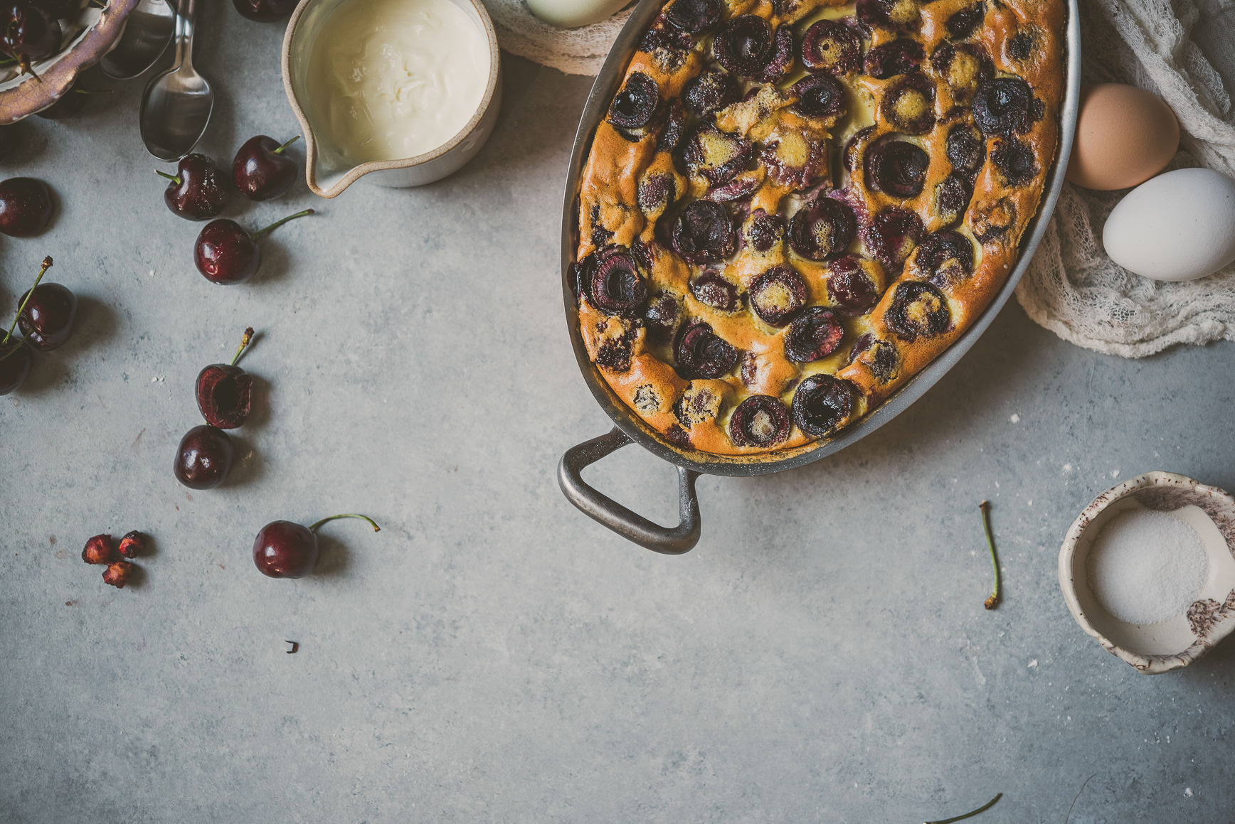 Cherry Clafoutis Crème Fraîche | bettysliu.com