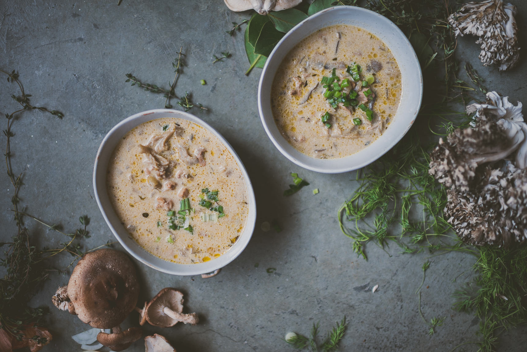 Mushroom Chicken Soup from Adventures in Chicken Cookbook | bettysliu.com