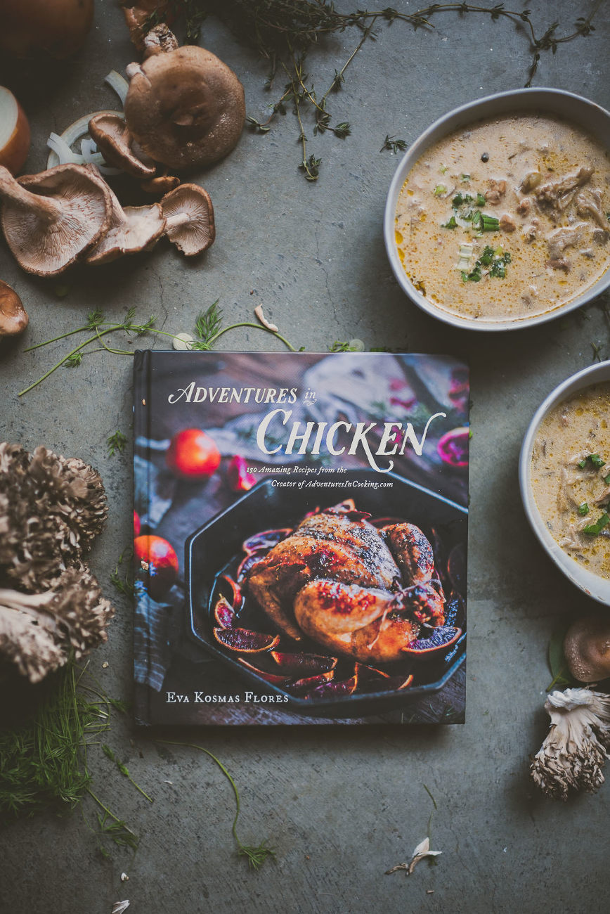 Mushroom Chicken Soup from Adventures in Chicken Cookbook | bettysliu.com