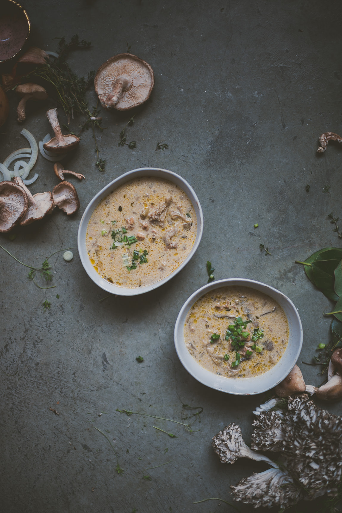 Mushroom Chicken Soup from Adventures in Chicken Cookbook | bettysliu.com